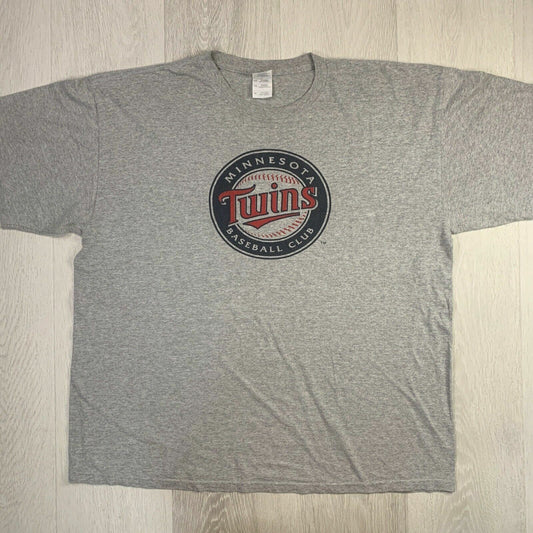 MLB Minnesota Twins Baseball Club Mens Grey T-Shirt Size XL