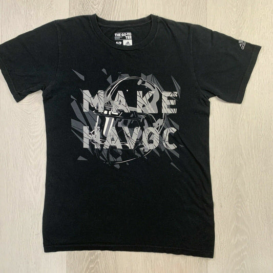 adidas Mens Gridiron 'Make Havoc' Black T-Shirt Size Small