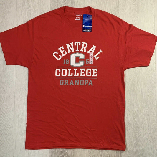 Champion Central College Mens Red T-Shirt New with Tags Size Large (New)