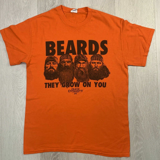 Duck Dynasty Bears Grow On You Mens Orange T-Shirt Size M