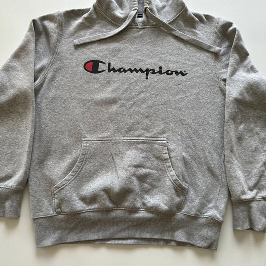 Champion Pullover Grey Mens Hoodie Size Large