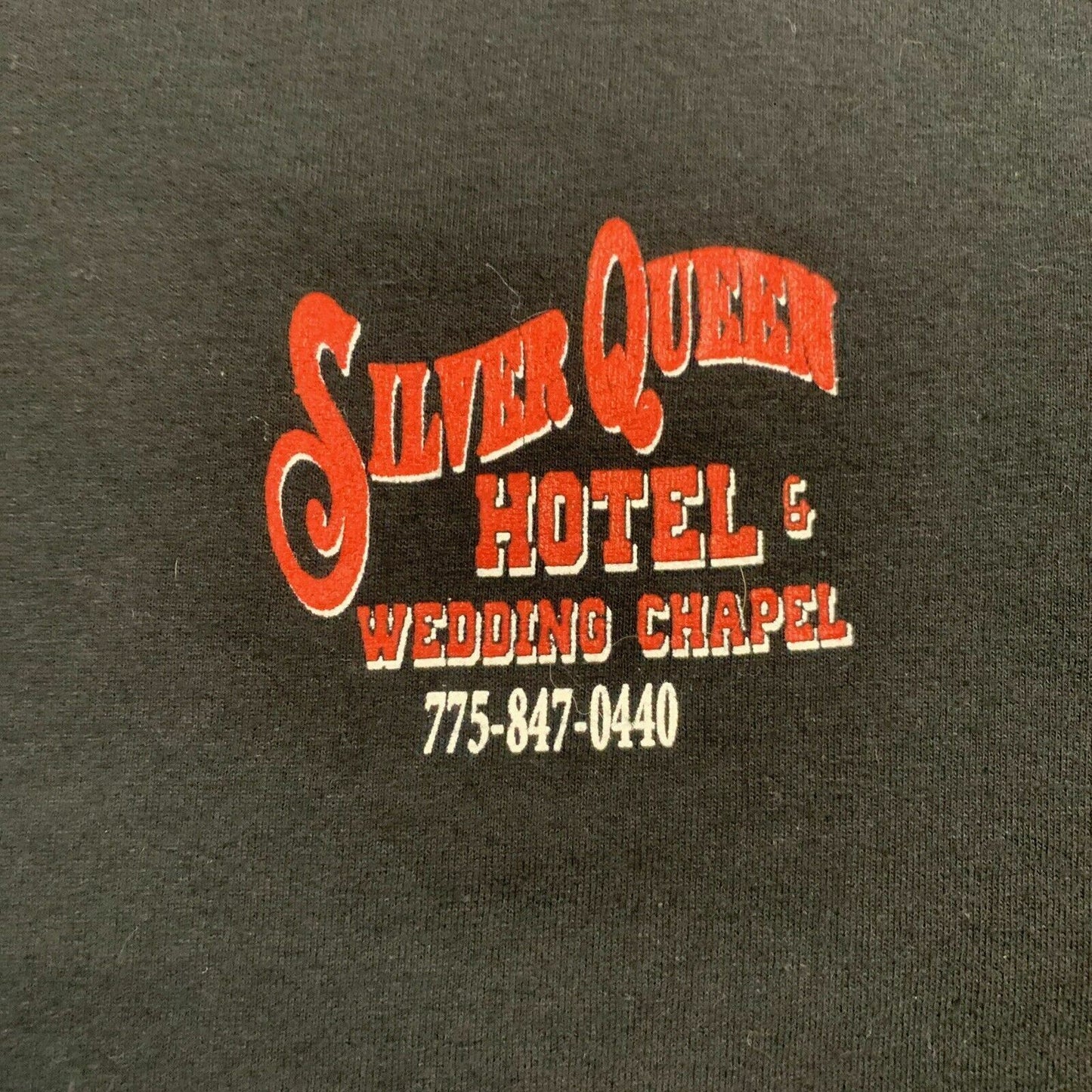 Silver Queen Hotel & Wedding Chapel Mens Black T-Shirt Size M