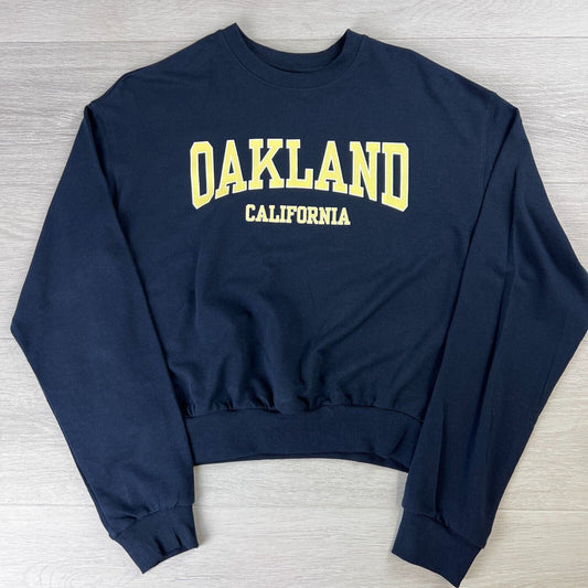 Divided Oakland California Womens Cropped Jumper Size Small