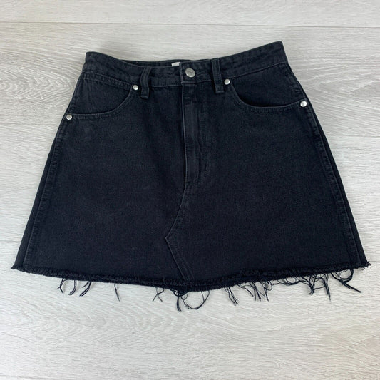 Wrangler Womens Black Denim Skirt Size 7