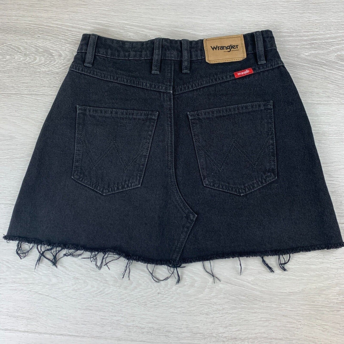 Wrangler Womens Black Denim Skirt Size 7