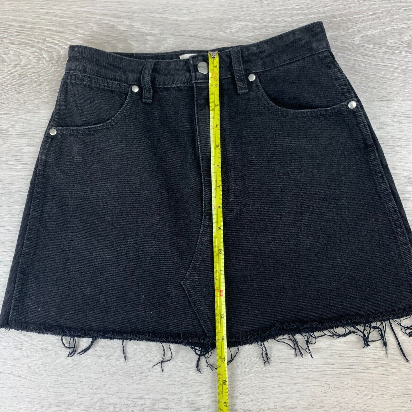 Wrangler Womens Black Denim Skirt Size 7