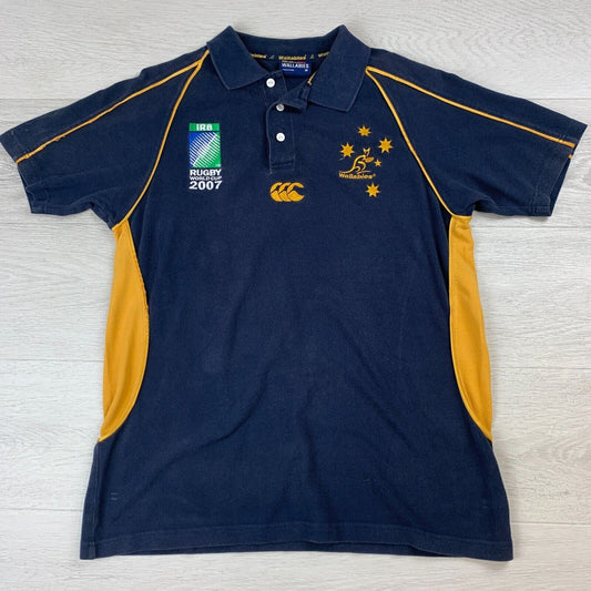 Canterbury Australia Wallabies Rugby World Cup 2007 Mens Polo Shirt Size M