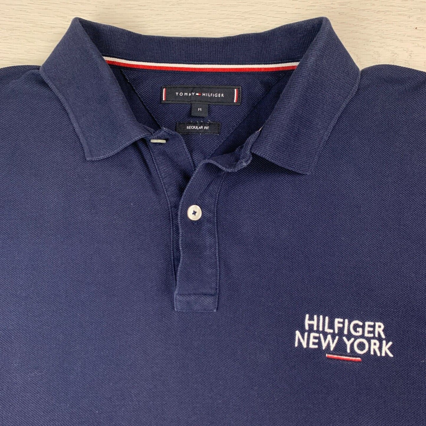 Tommy Hilfiger Mens Navy Blue Polo Shirt Size M