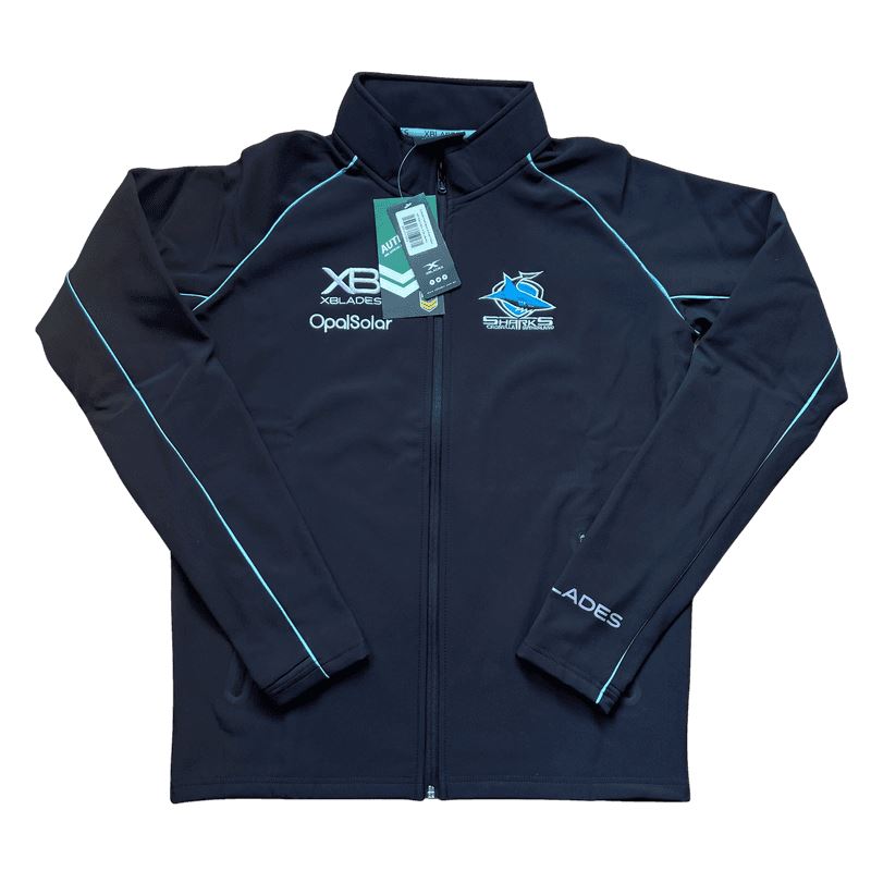 XBlades Cronulla Sharks NRL Black Mens Track Jacket Size Small (New)