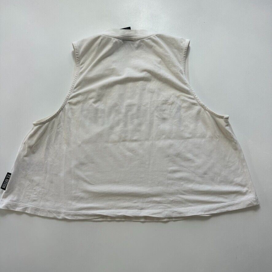 P.E Nation Womens White Oversized Tank Top Size Large