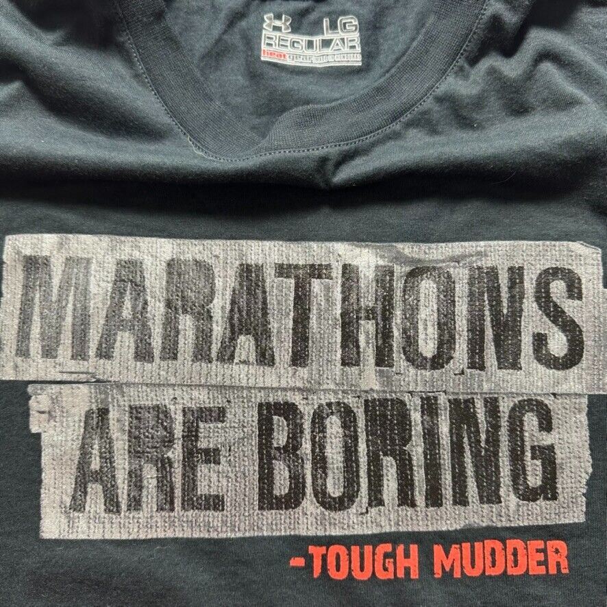 Under Armour Tough Mudder Mens Black T-Shirt Size Large