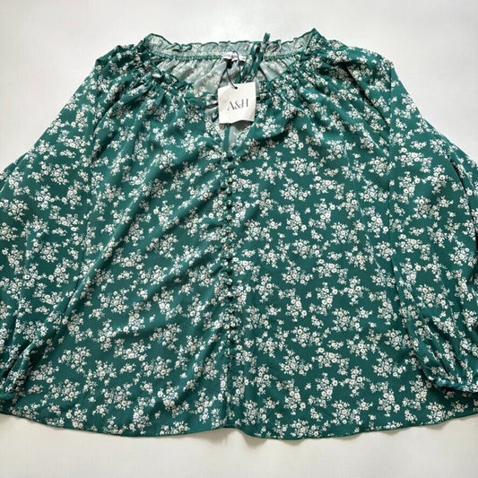 Atmos & here Womens Green Blouse Size 20