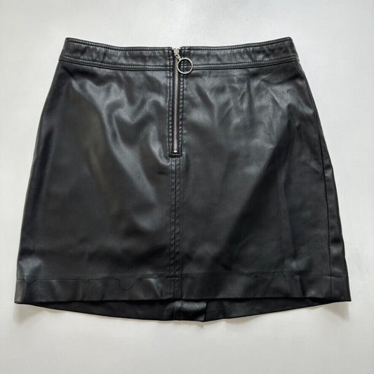 Glassons Faux Leather Women’s Black Skirt Size 10