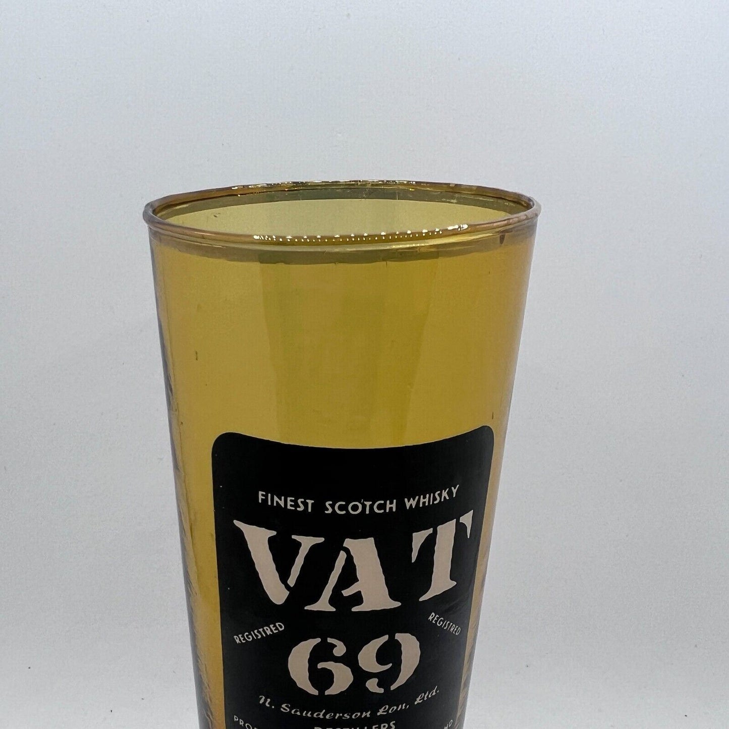 VAT 69 Finest Scotch Whisky Tall Drinking Glass