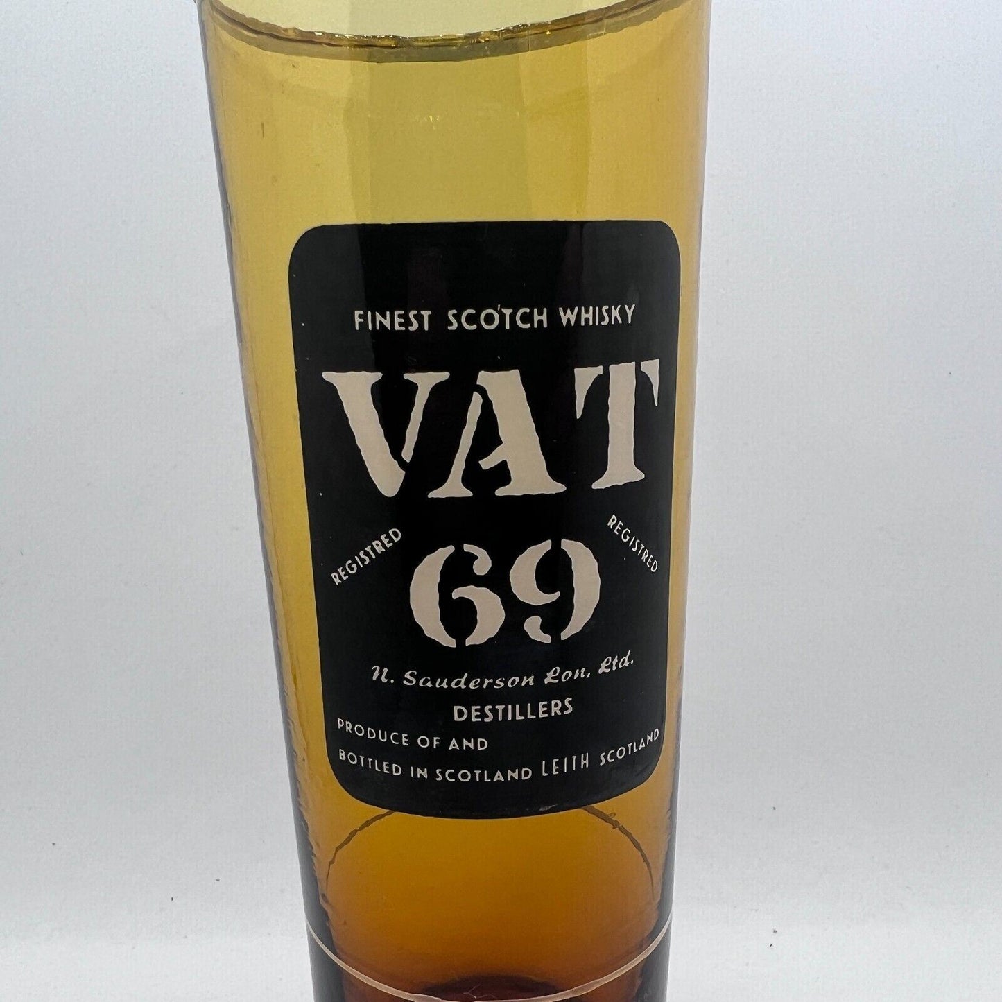 VAT 69 Finest Scotch Whisky Tall Drinking Glass