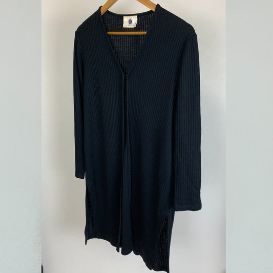 Hedrena Wool Womens Black Long Blouse Size M