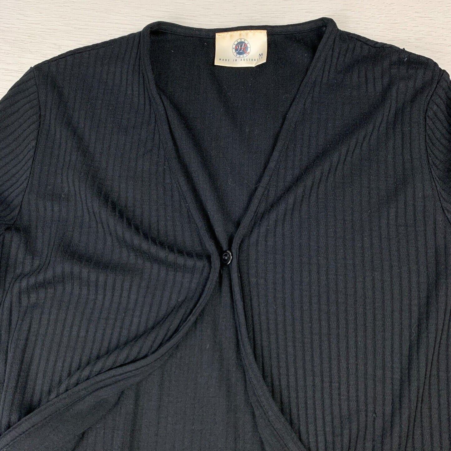 Hedrena Wool Womens Black Long Blouse Size M