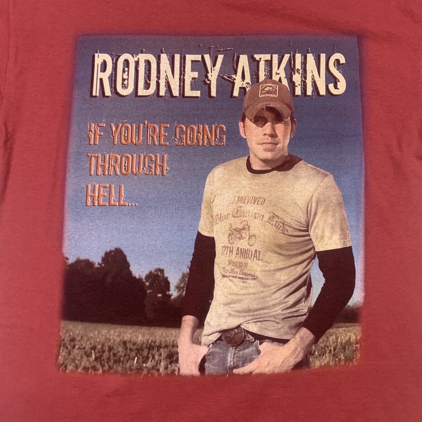Rodney Atkins Country Music Tour 2007/08 Mens Red T-Shirt Size Medium