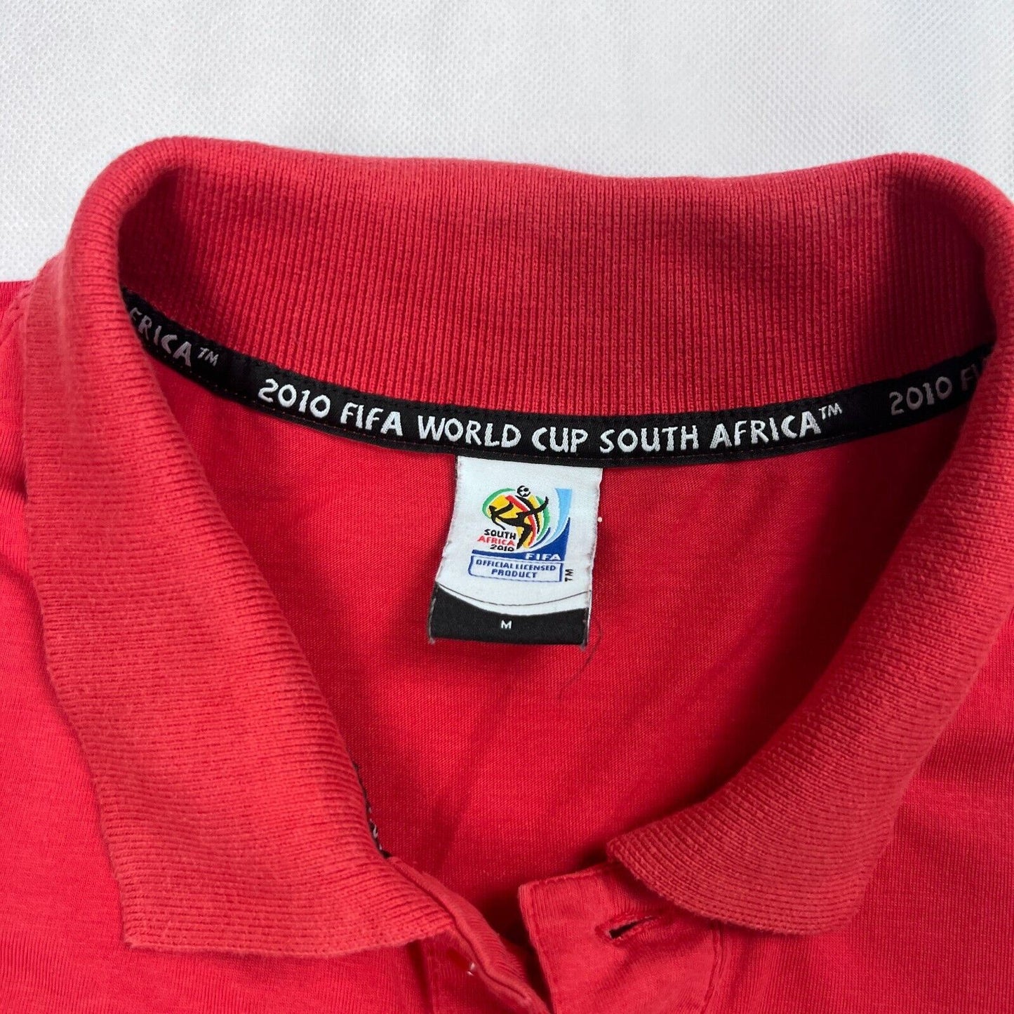 2010 FIFA World Cup South Africa Mens Spain Red Polo Shirt Size M