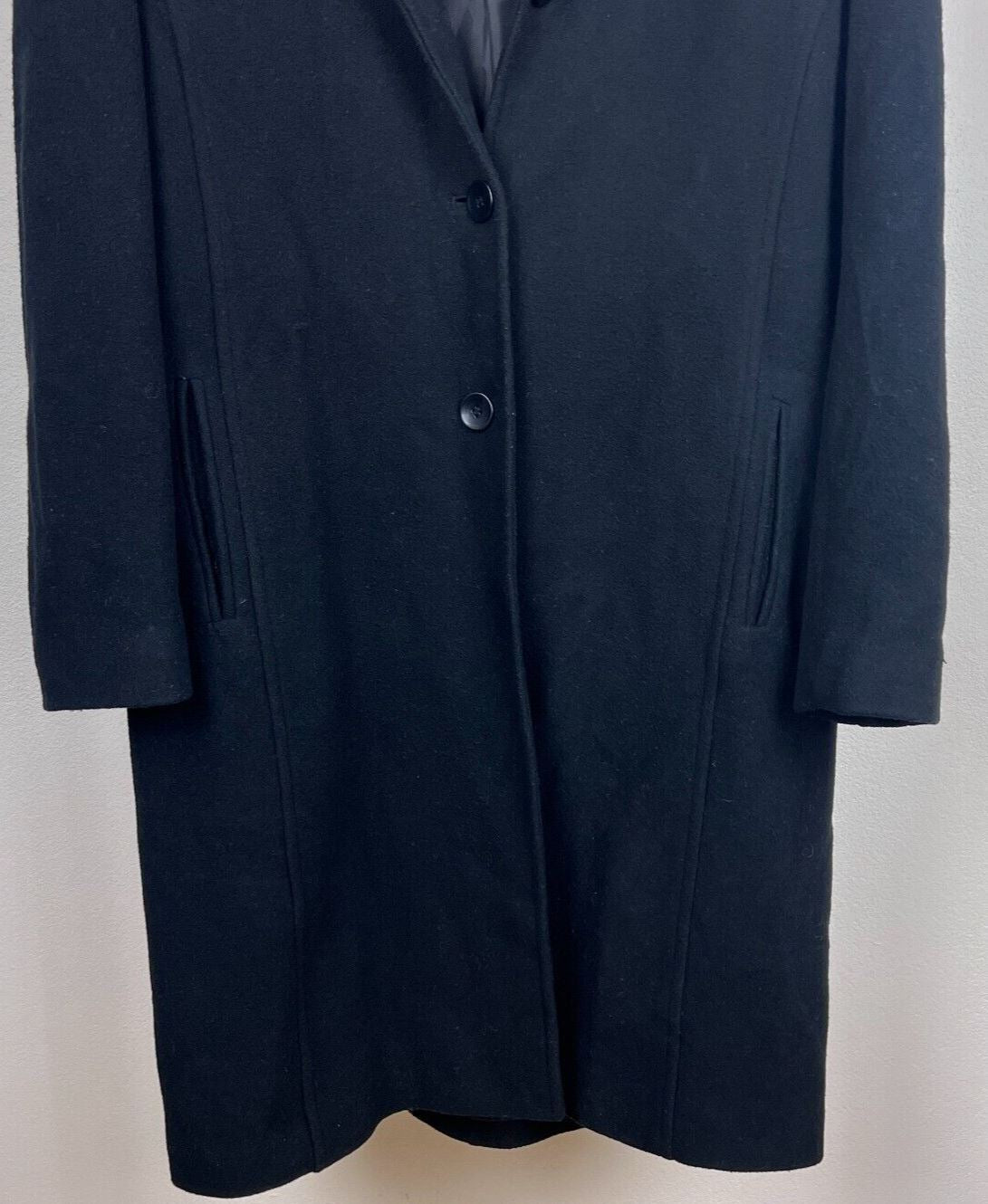 Sanro Womens Black Overcoat Size 10