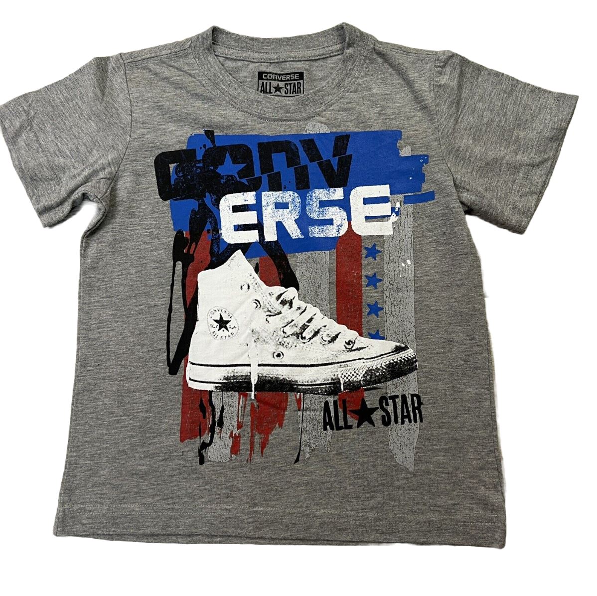 Converse All Star Kids Grey T-Shirt Size 3-4 Years