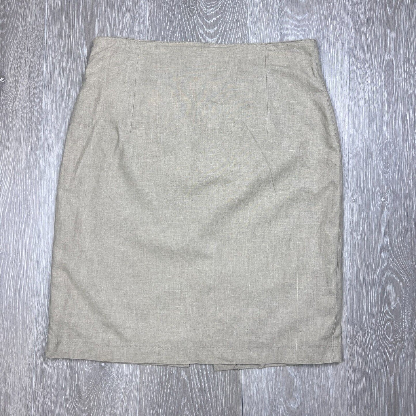 Le Secret Womens Beige Linen Skirt Size 14