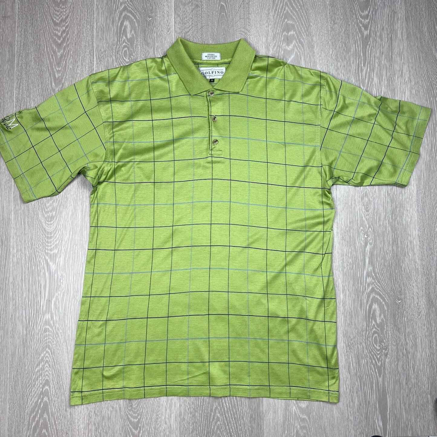 Golfino Italy Mens Green Golfing Polo Shirt Size M