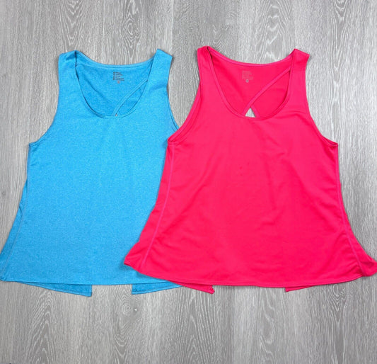 Womens Activewear Tank Tops Size Small (Blue & Pink/Red)