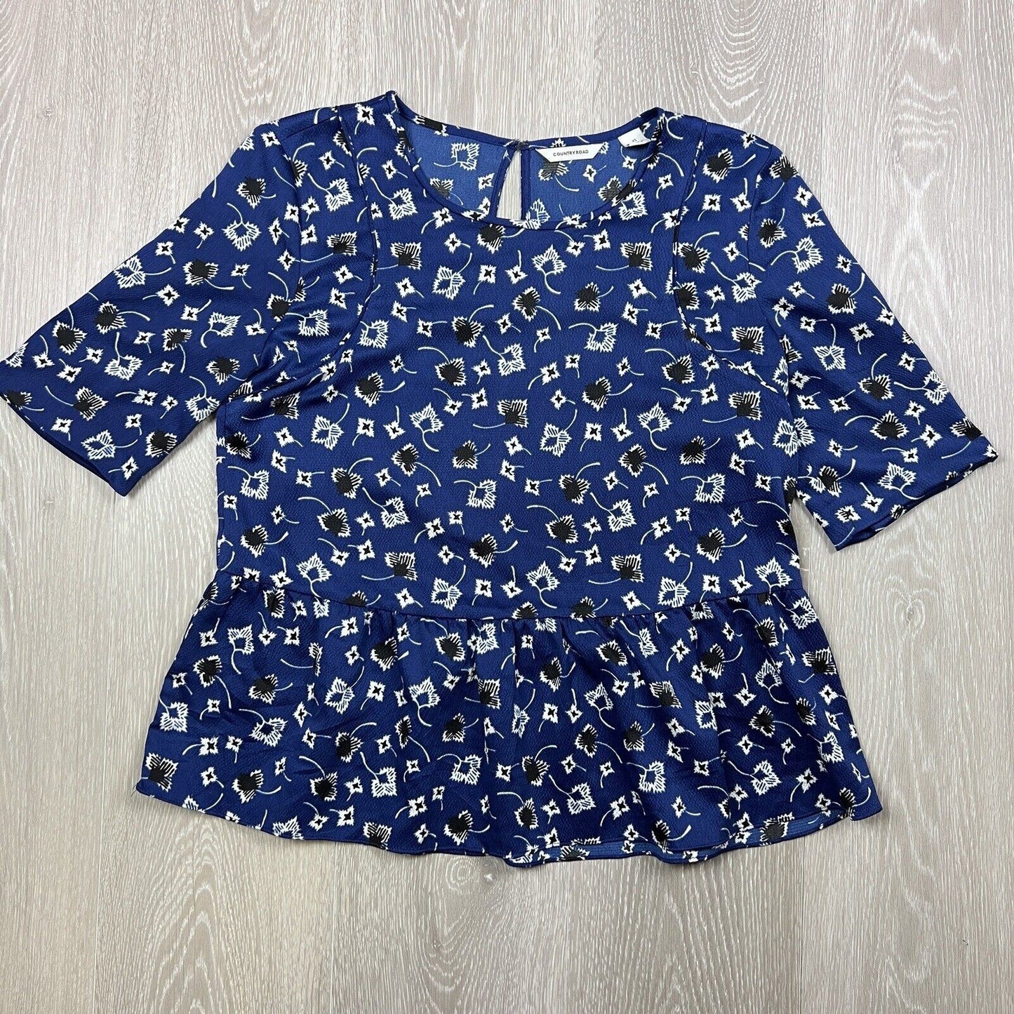 Country Road Womens Blue Blouse Size XS