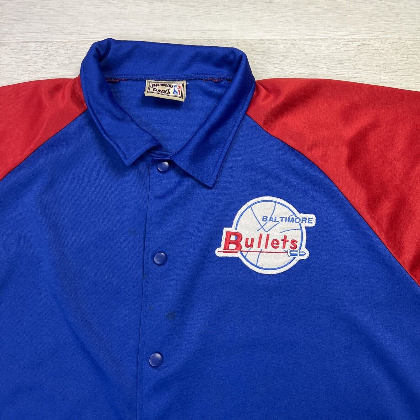 Majestic Hardwood Classics Baltimore Bullets Warm Up Shirt Size 2X-3XL