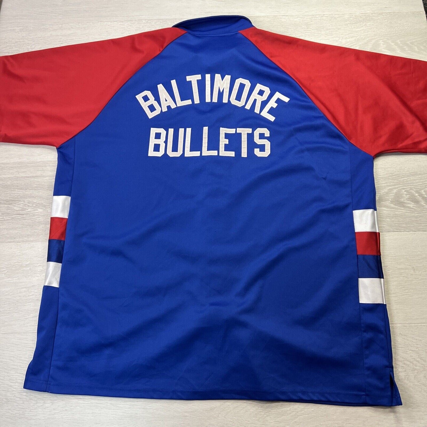 Majestic Hardwood Classics Baltimore Bullets Warm Up Shirt Size 2X-3XL