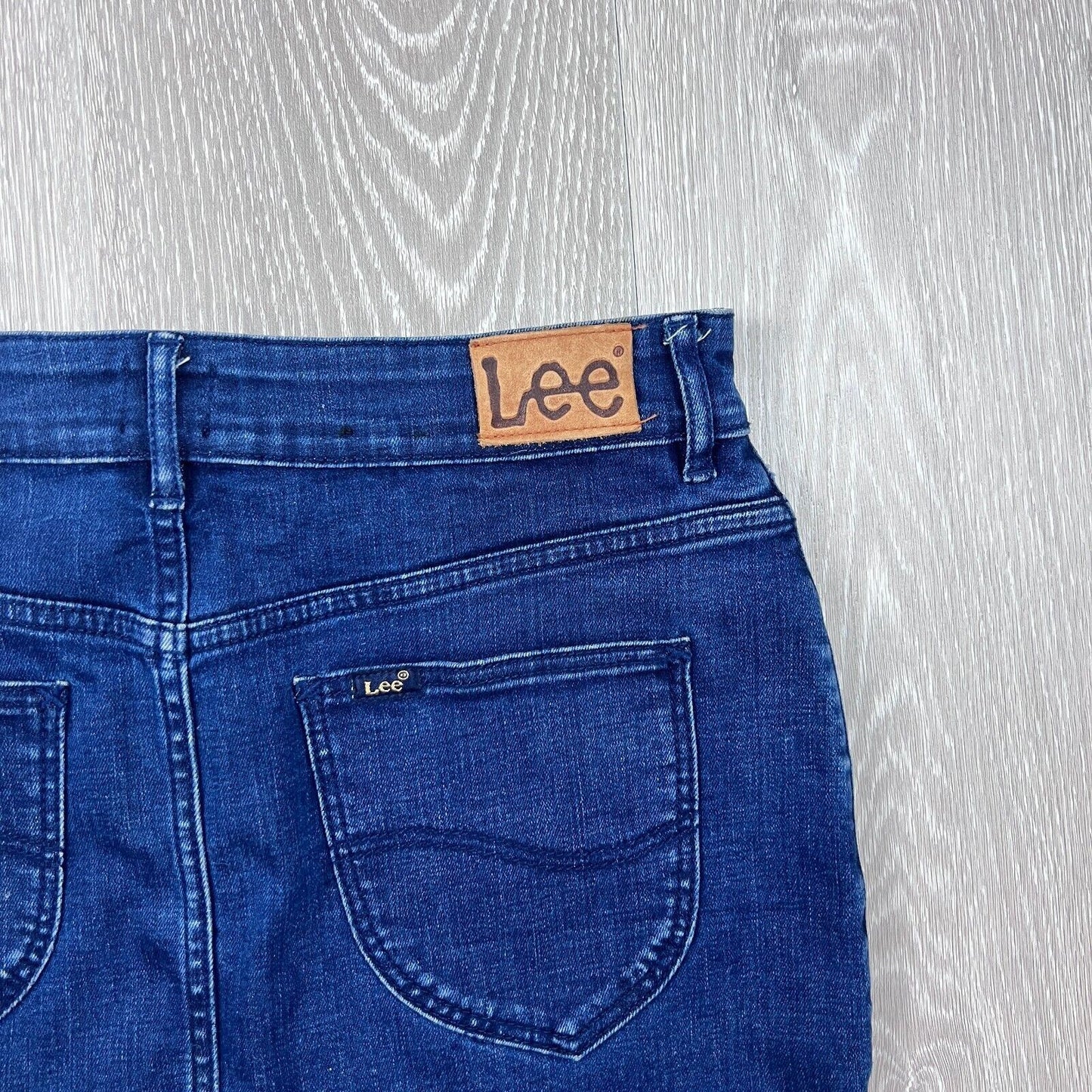 Lee Womens Blue Denim Skirt Size 10