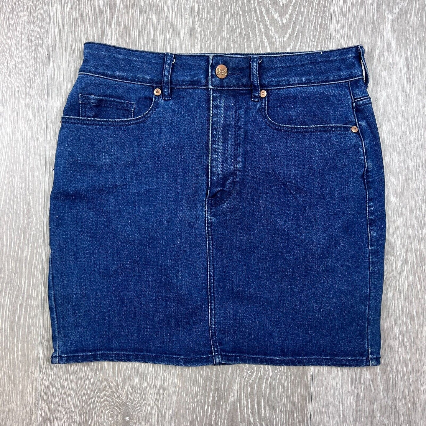 Lee Womens Blue Denim Skirt Size 10