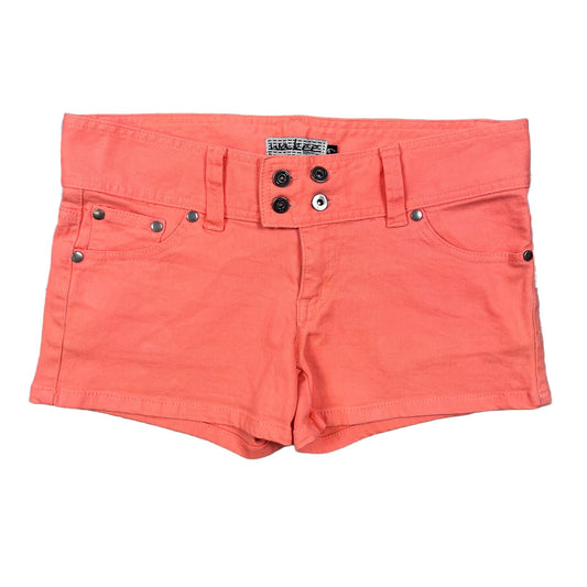 Wakee Womens Orange Denim Shorts Size 6