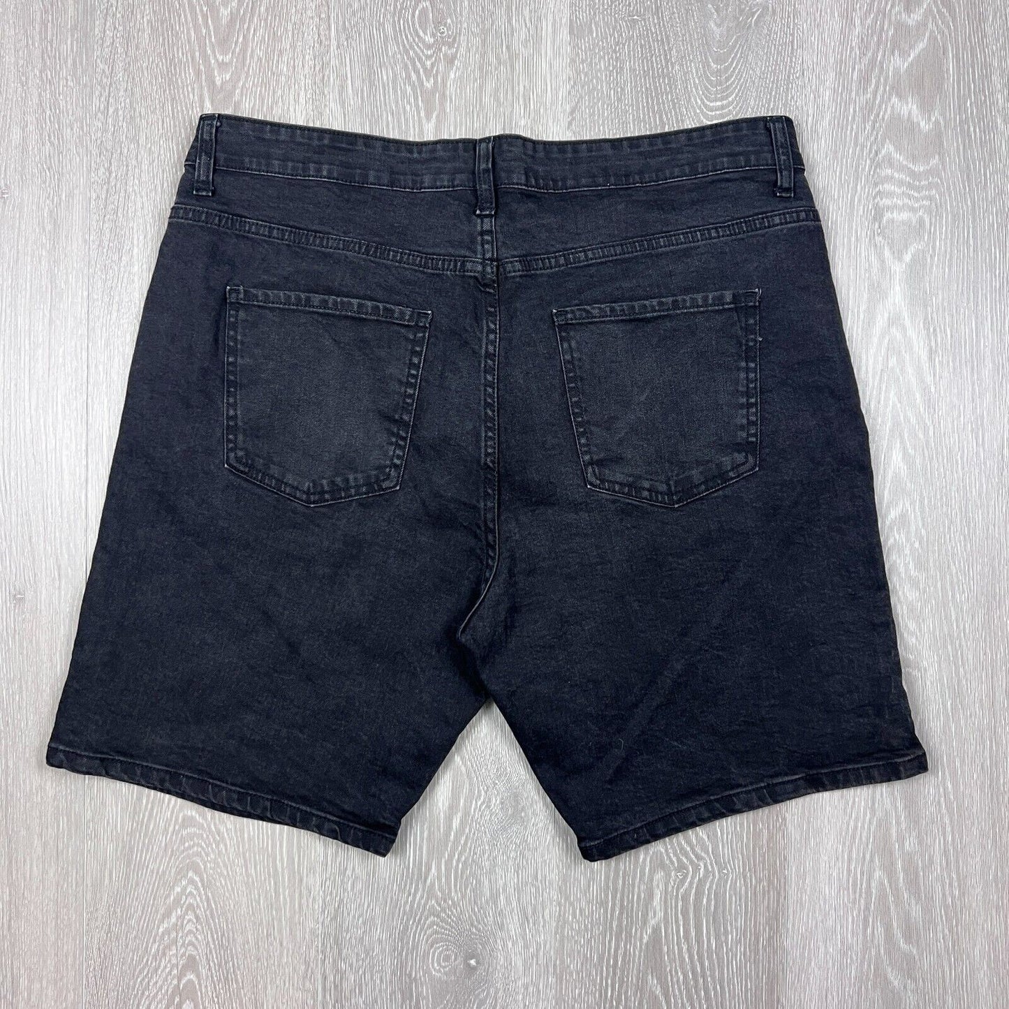 Street Denim Mens Black Denim Shorts Size 38