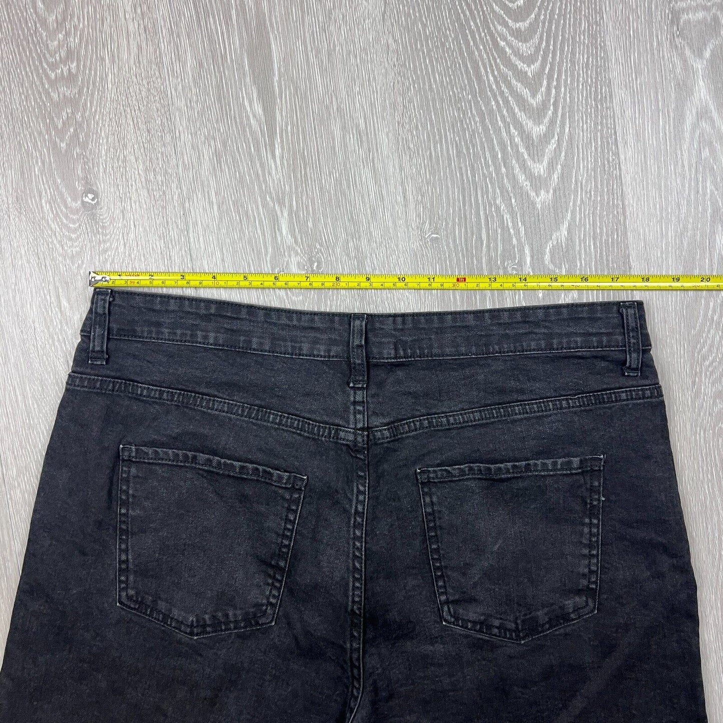 Street Denim Mens Black Denim Shorts Size 38