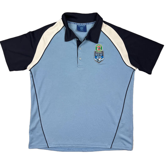 State Of Origin NSW Blue Mens Polo Shirt Size Medium