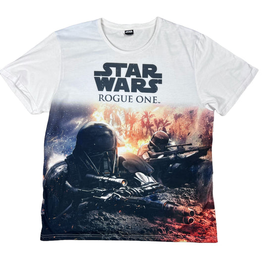 Disney Star Wars Rouge One Mens White T-Shirt Size 2XL