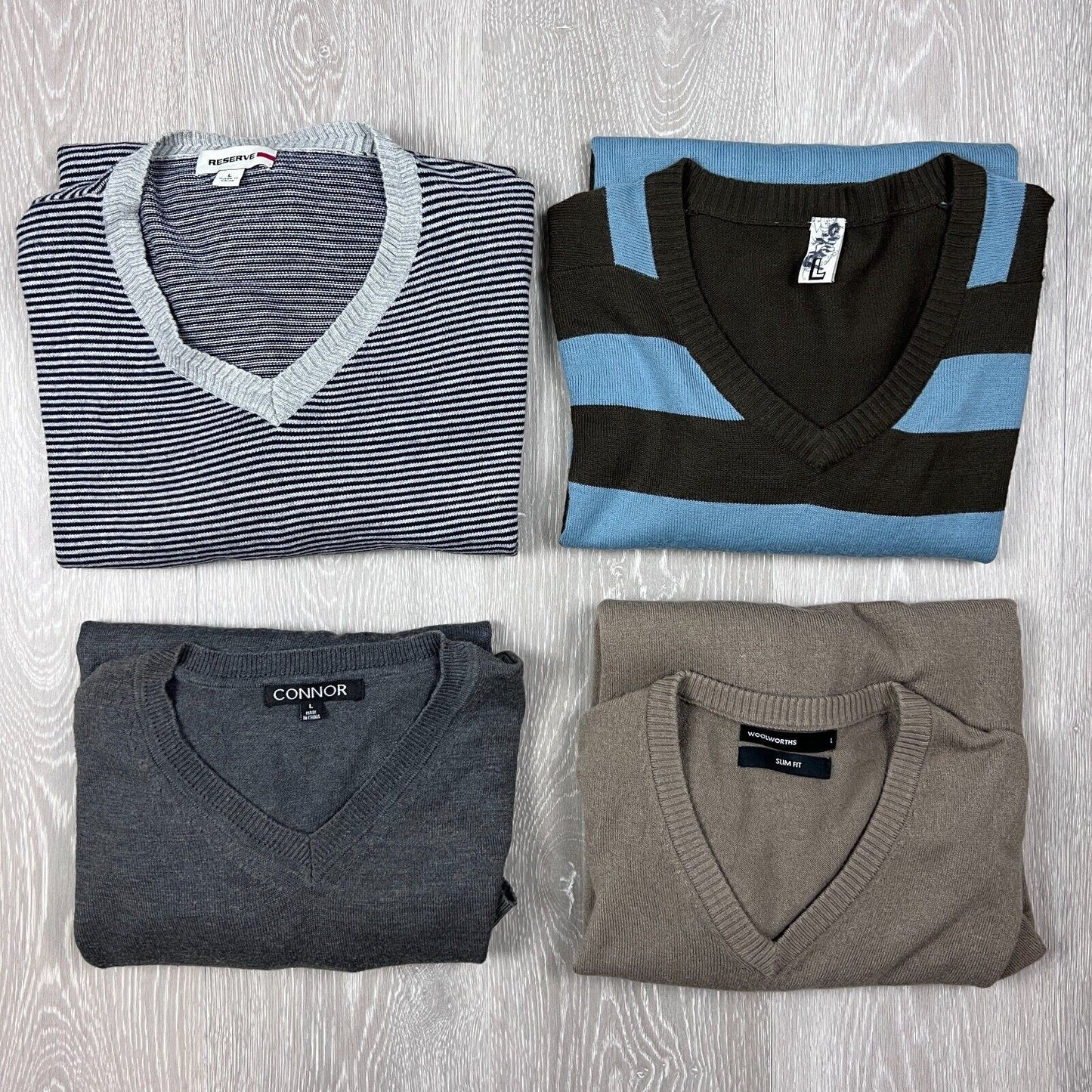 Reserve, Connor & Woolworths Mens Knitted Jumper Bundle Size Large