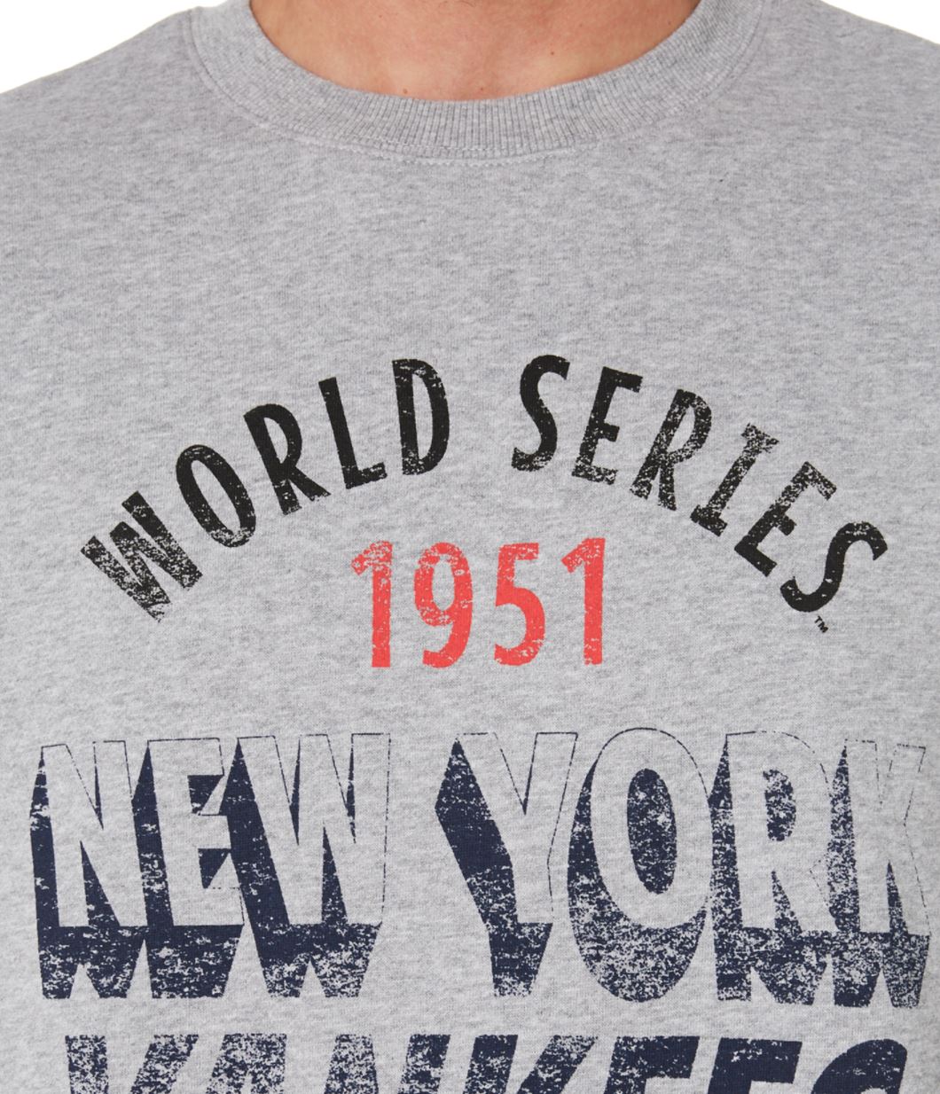 Majestic New York Yankees 1951 Champions Mens Grey Pullover Jumper Size L (New)