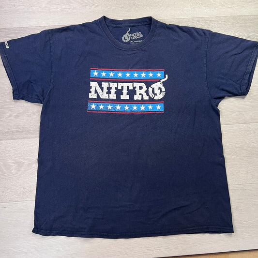 Nitro Circus Mens Navy Blue T-Shirt Size XL