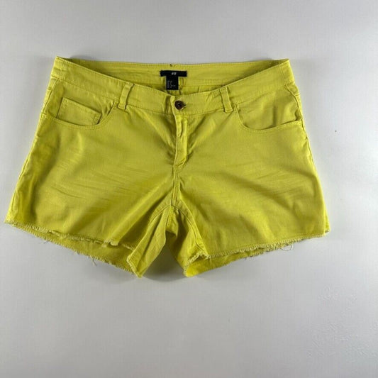 H&M Womens Yellow Cut-Off Shorts Size 8