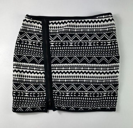 Redberry Womens Black & White Bohemian Skirt Size Large