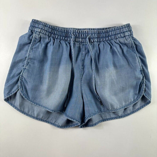 H&M Womens Casual Blue Cotton Shorts Size US 6 / AU 10