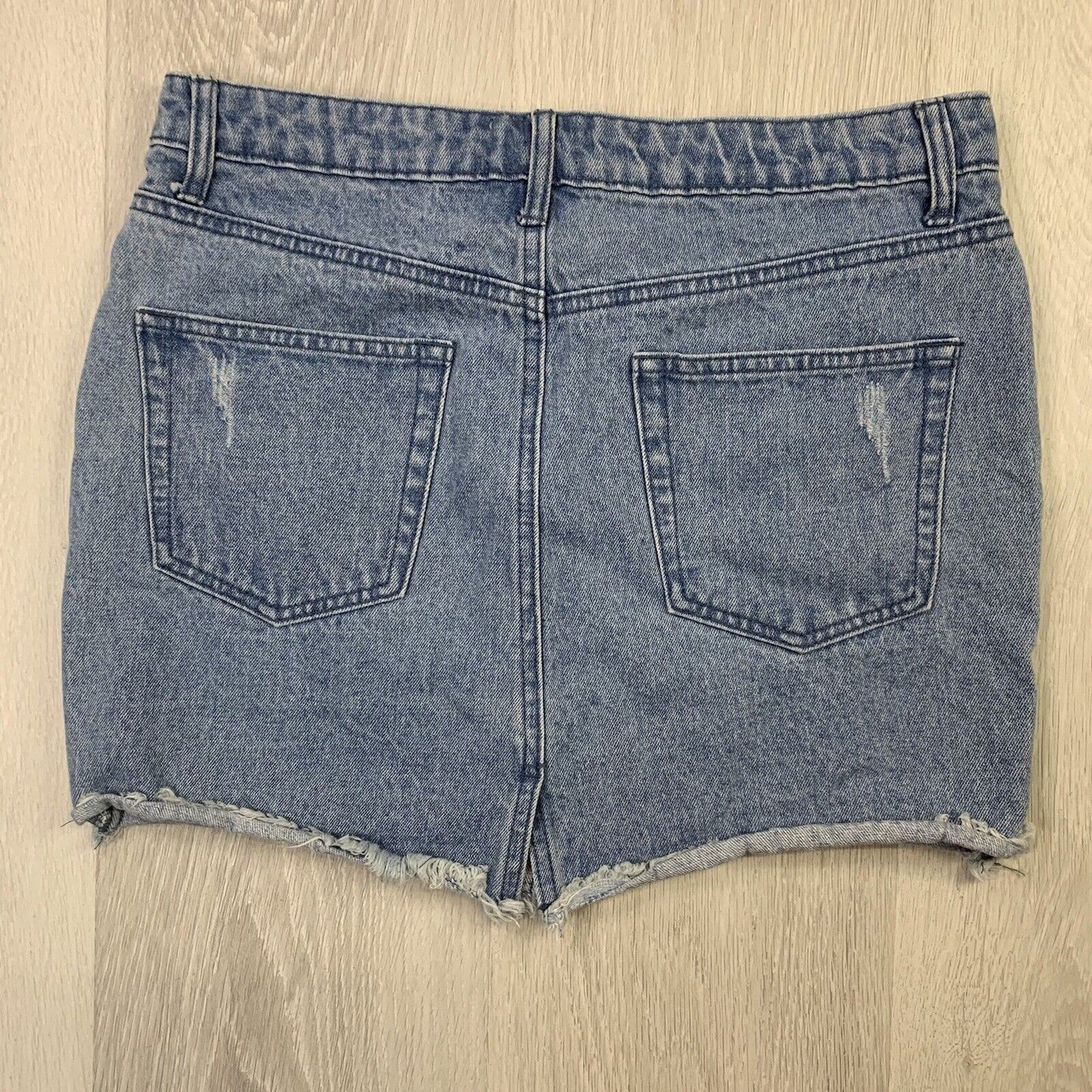 Seed Heritage Distressed Blue Denim Skirt Size Medium