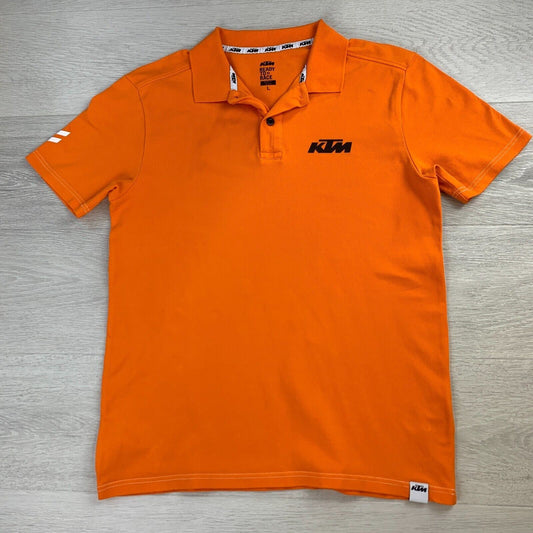 KTM Mens Orange Short Sleeve Polo Shirt Size Large