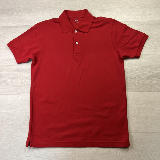 Uniqlo Mens Red Short Sleeve Polo Shirt Size Medium