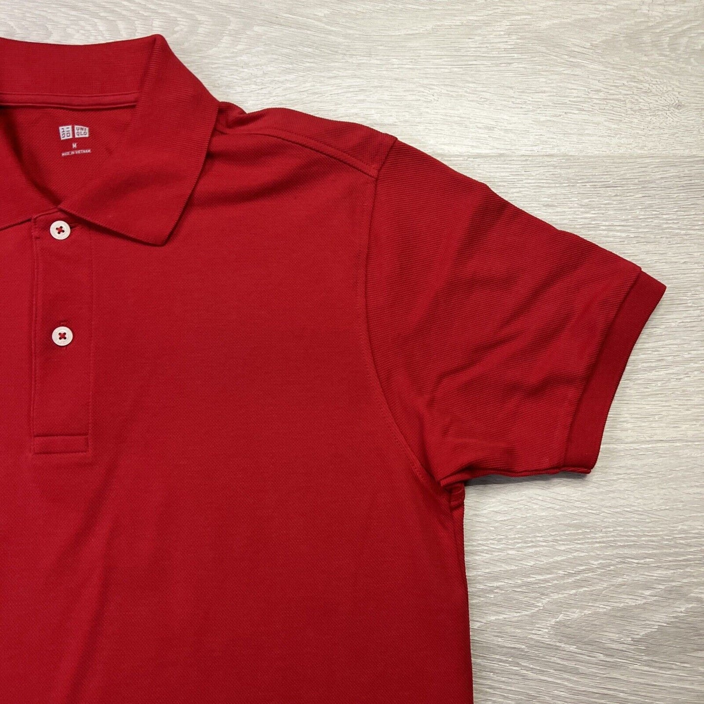 Uniqlo Mens Red Short Sleeve Polo Shirt Size Medium