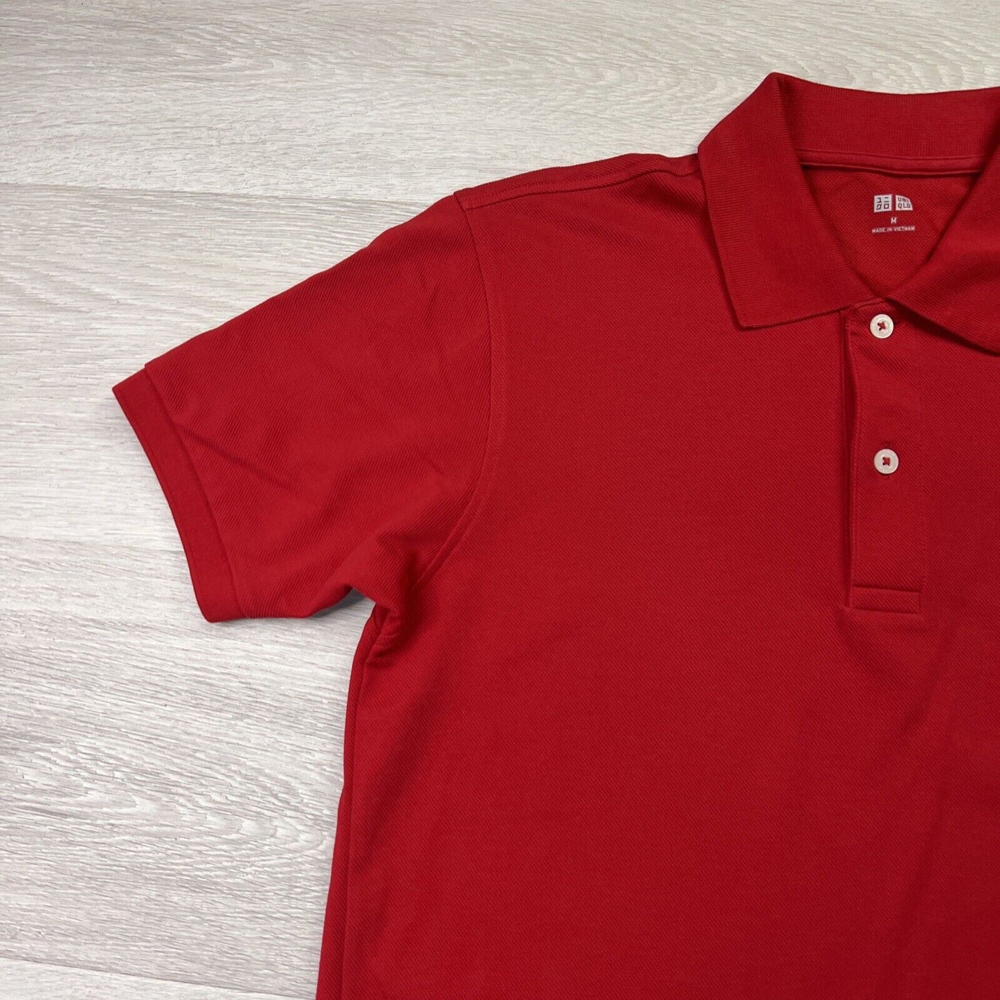 Uniqlo Mens Red Short Sleeve Polo Shirt Size Medium