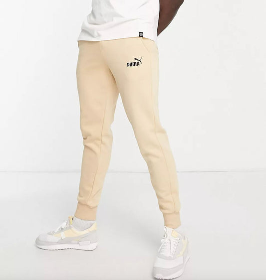 Puma Small Logo Mens Beige Joggers Track Pants Size XL (New)